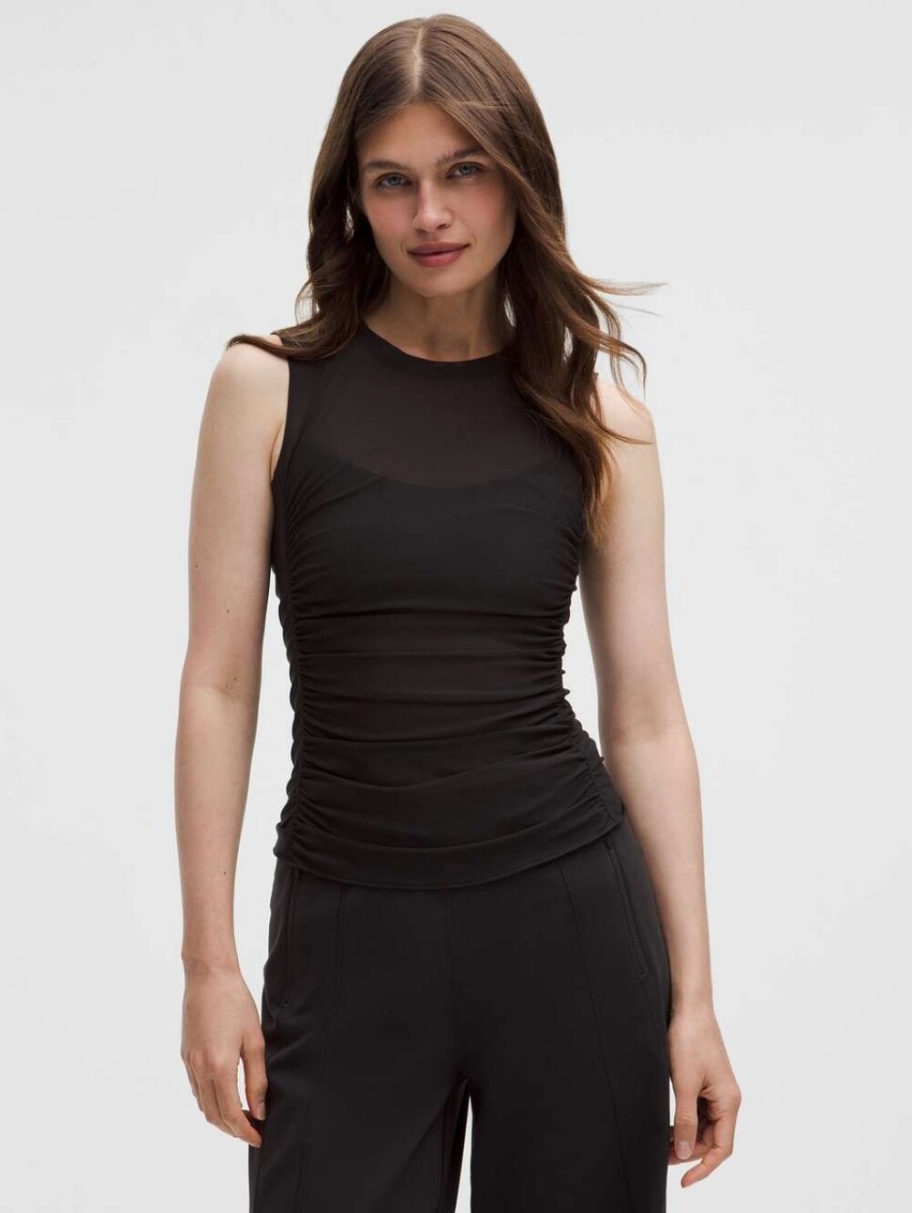 Lululemon Mesh Ruched Tank Top Black